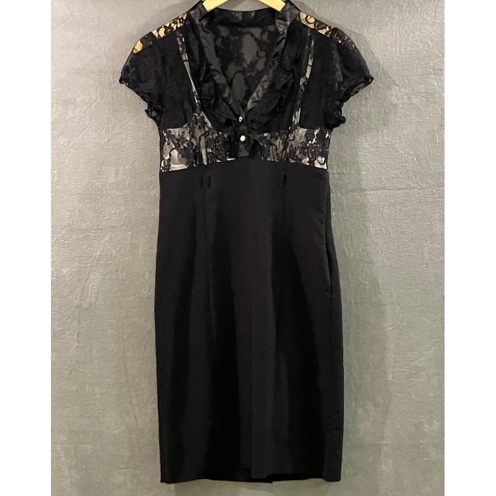 Speechless Y2K Goth Sheer Black Lace Ruffle Dress 7 Whimsigoth Aesthetic